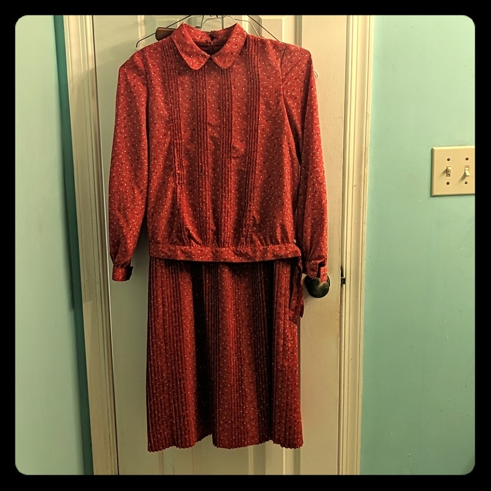 Red floral Japanese "Tokyo Style" dress